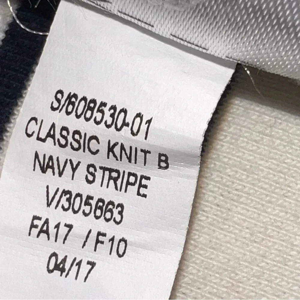 Old Navy,L,off white navy striped long sleeve collared, button front knit jacket